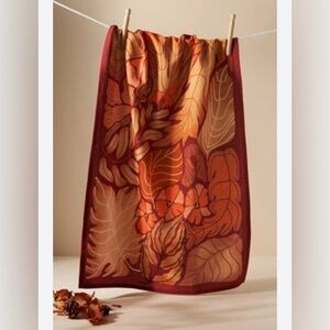 Anthropologie Fall Foliage Harvest Kitchen Towel new